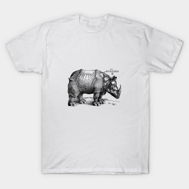 Albrecht Durer's Rhinoceros T-Shirt by Pixelchicken